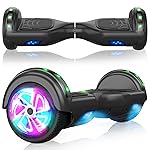 UNI-SUN Self Balancing Scooter for Kids, 6.5 Two Wheels Scooter with Bluetooth and Lights for Girls Boys Kids Adults(Dark Green)