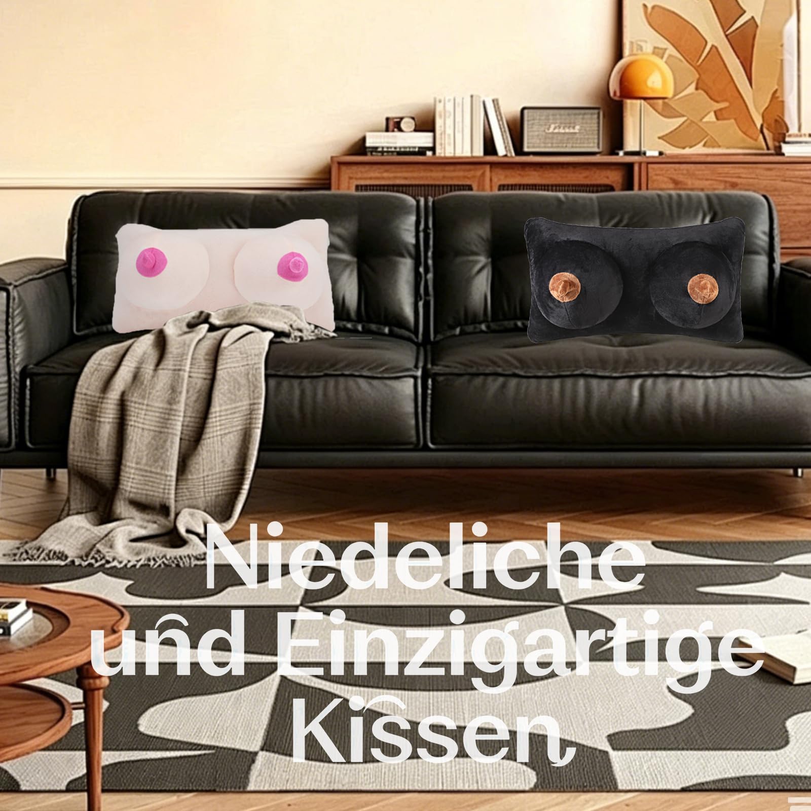 XGOPTS Brustkissen 3D Busen Plüsch Kissen Scherzartikel für Erwachsene Lustige Witziges Geschenke für Männer Witziges Kuschelkissen Männerkissen