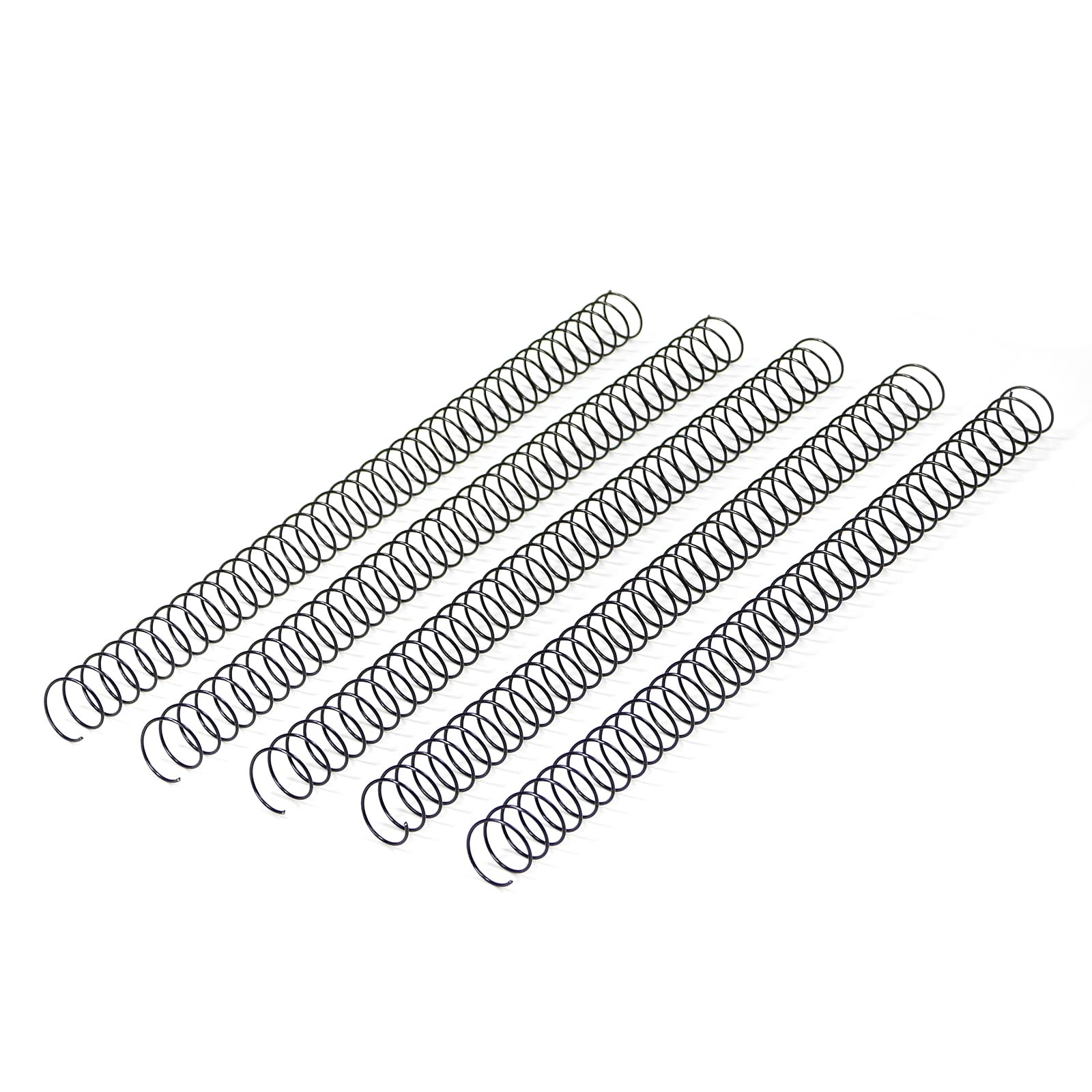 RAYSON Encuadernación espiral metálica, capacidad 80 hojas, 12,7 mm, paso 3:1, A4, negro, paquete de 100