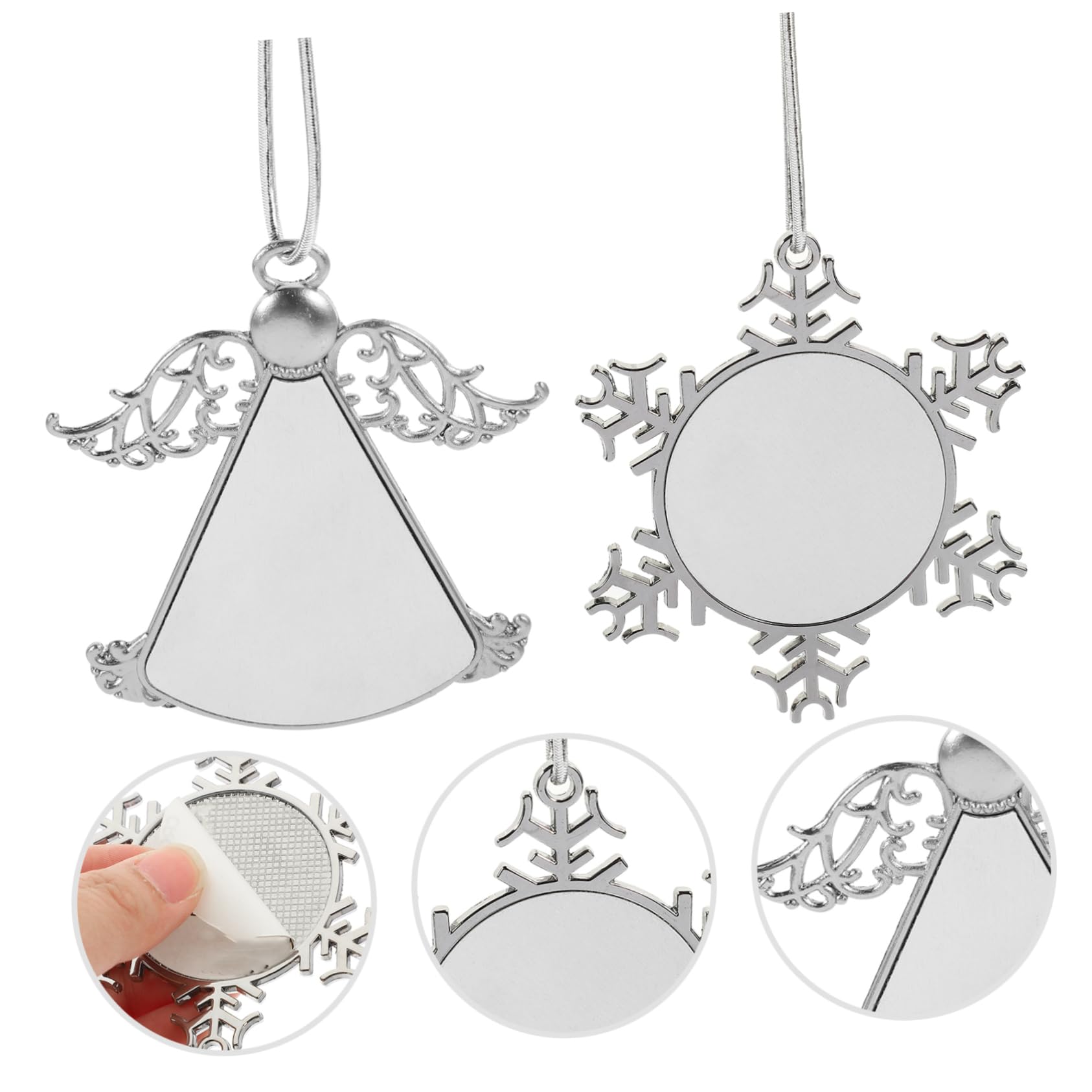Zerodeko 10stücke Weihnachts Sublimationsanhänger Leere Schneeflocken Dekoration Für Weihnachtsbaum Kreative Hängende Ornamente Für Festliche Anlässe Personalisierbar Für Und Familie