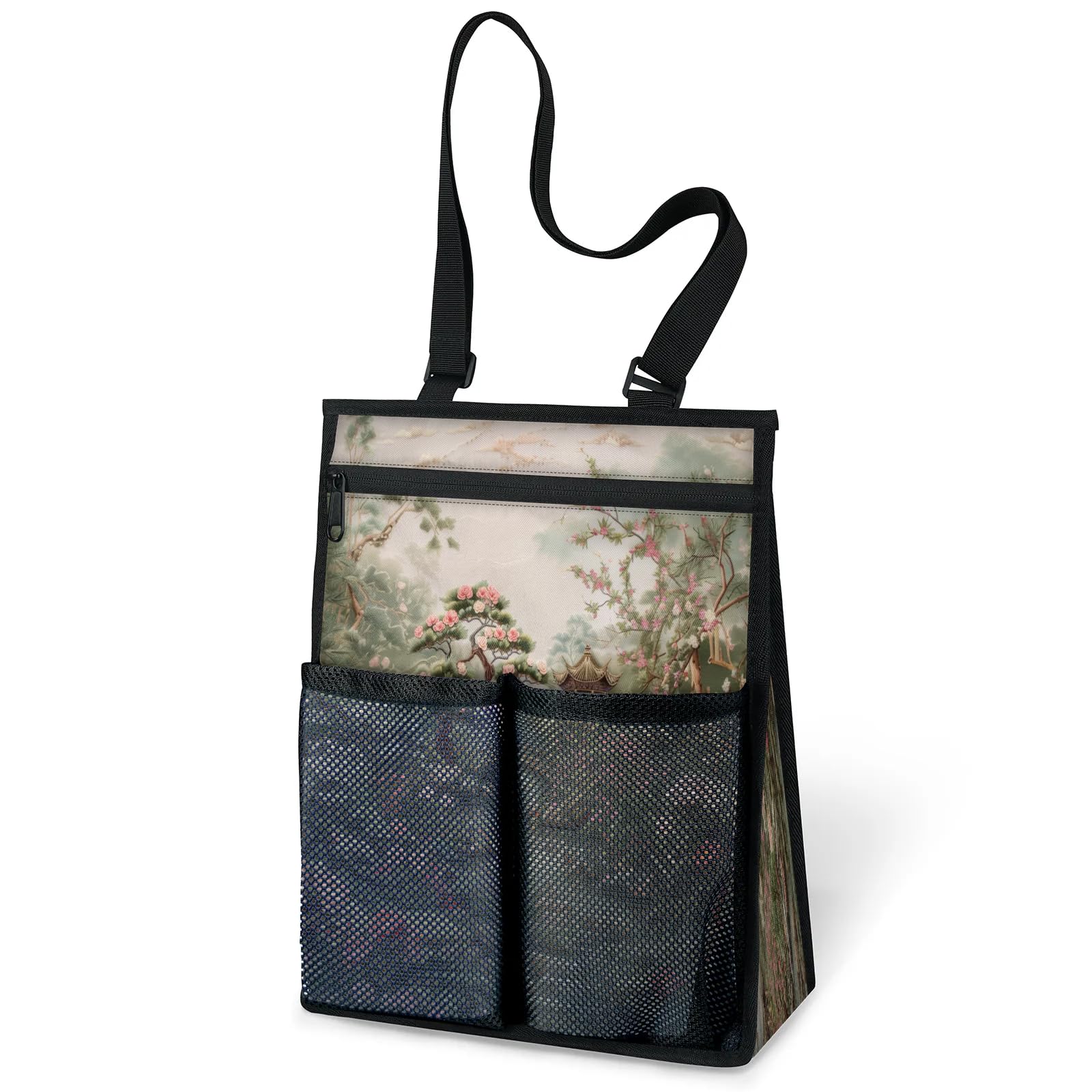 Ourtheme Japanese Theme Portable Shower Bag for Travel Gym Camp Beach Tote Shower Caddy Bags Hanging Toiletry Organizer