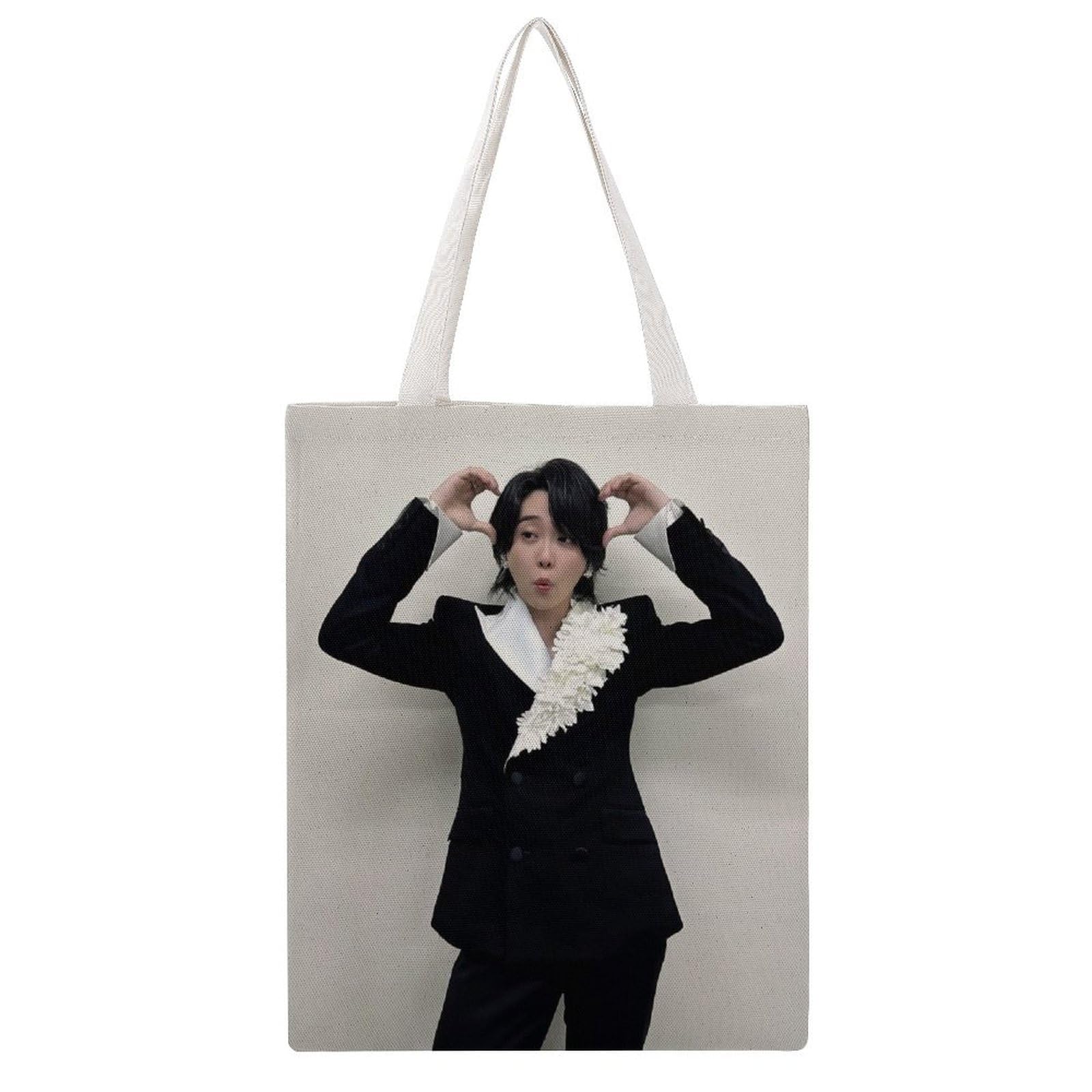 ミセス・グリーン・アップル 大森元貴 若井滉斗 藤澤涼架 トートバッグ 大容量 肩掛け 軽量 運動 キャンバス 周辺 グッズ ショルダーバッグ おしゃれ ファッション レジャー エコバッグ 帆布 旅行 キャンプ 通勤通学男女兼用(170)