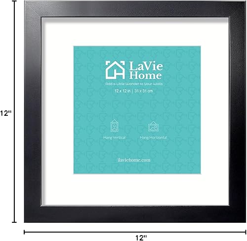 Vista 387 de LaVie Home - Portarretratos de 18 x 24 pulgadas, fotos de 16 x 20 pulgadas con paspartú, de 18 x 24 pulgadas sin paspartú, plexiglás pulido, Negro