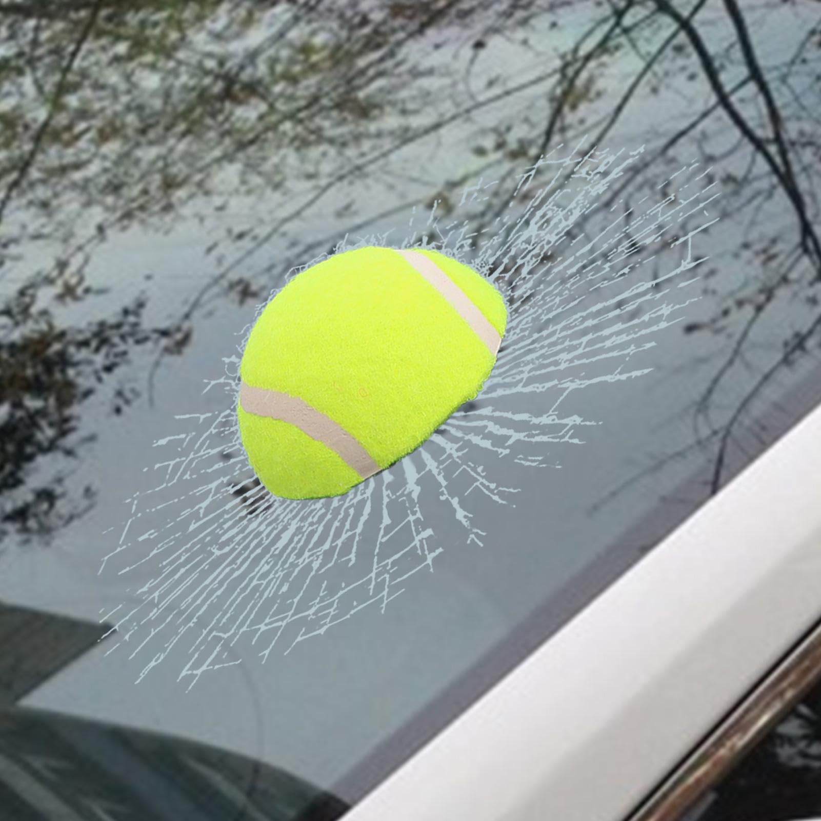 Autocollants 3D pour vitre de fenêtre, balle de tennis, autocollant pour pare- arrière de voiture, balle cassée, décalcomanie, décoration pour la maison
