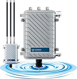 KuWFi Outdoor Wireless WiFi Access Point 11AC 750Mbps Dual-Band 2.4G/5.8G Antennas Waterproof Base Station AP Support Wireless AP/WiFi Repeater