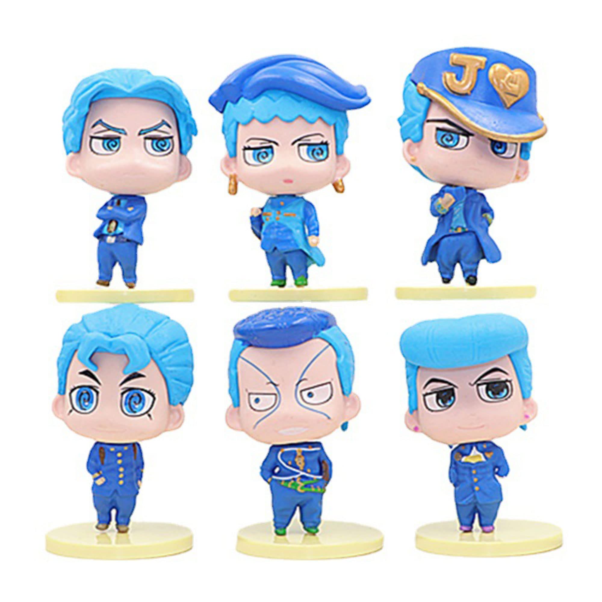Amazon.co.jp: 6 個アニメ空条承太郎フィギュア花京院典明フィギュア 