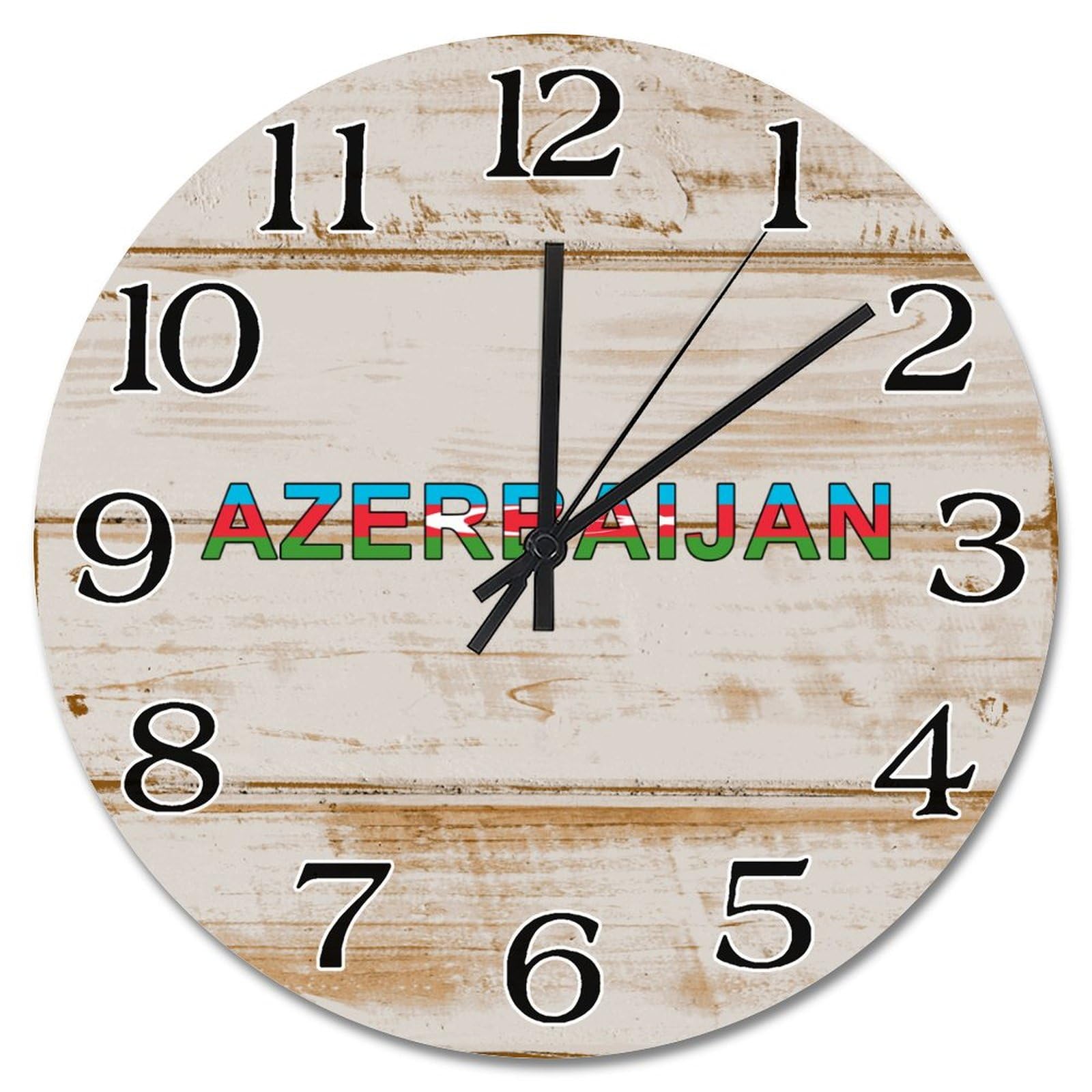 Horloge Azerbaïdjan de 38,1 cm pour habiller un mur vide de bureau ou salon