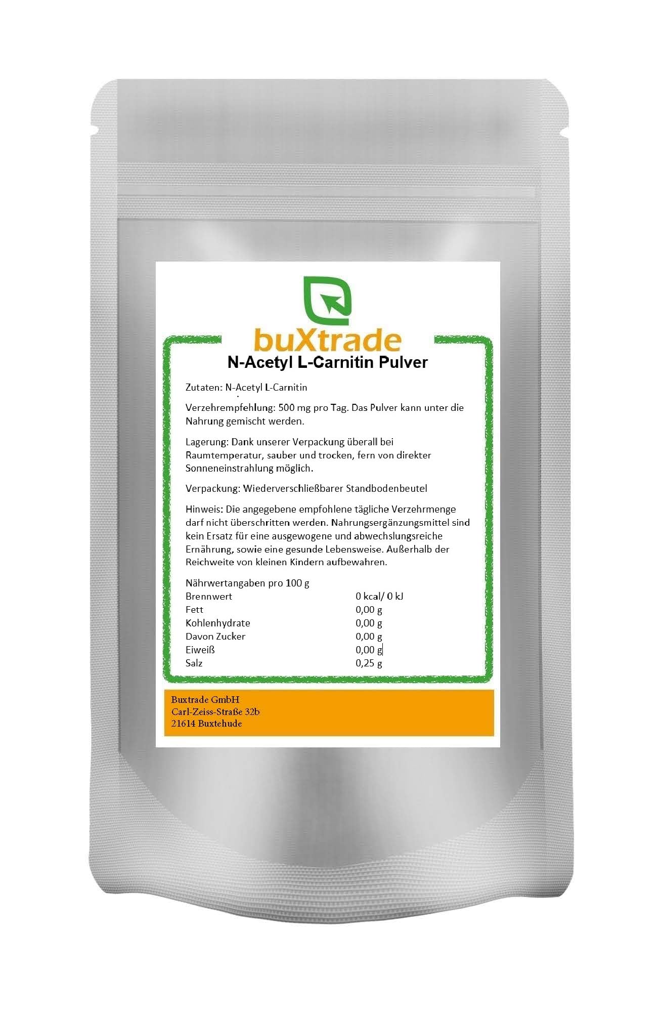 N-Acetyl-L-Carnitin Pulver | Non-GMO | Vegan | L-Carnitin | Buxtrade | verschiedene Mengen (1 kg)