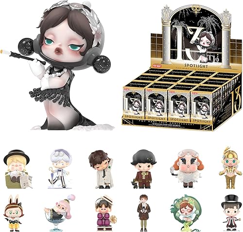 POP MART Spotlight - Figuras de caja ciega del 13 aniversario, caja de diseño aleatorio, juguetes para decoración moderna del hogar, juego de