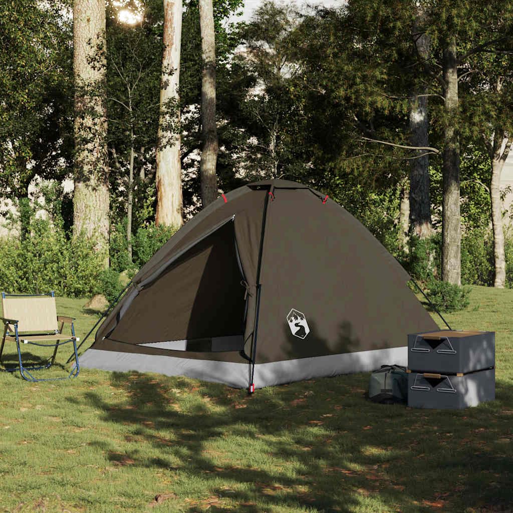 Tenda da campeggio a cupola, verde oliva, impermeabile, in poliestere, leggera, con borsa per il trasporto, per attività all'aperto, campeggio, escursionismo, festival