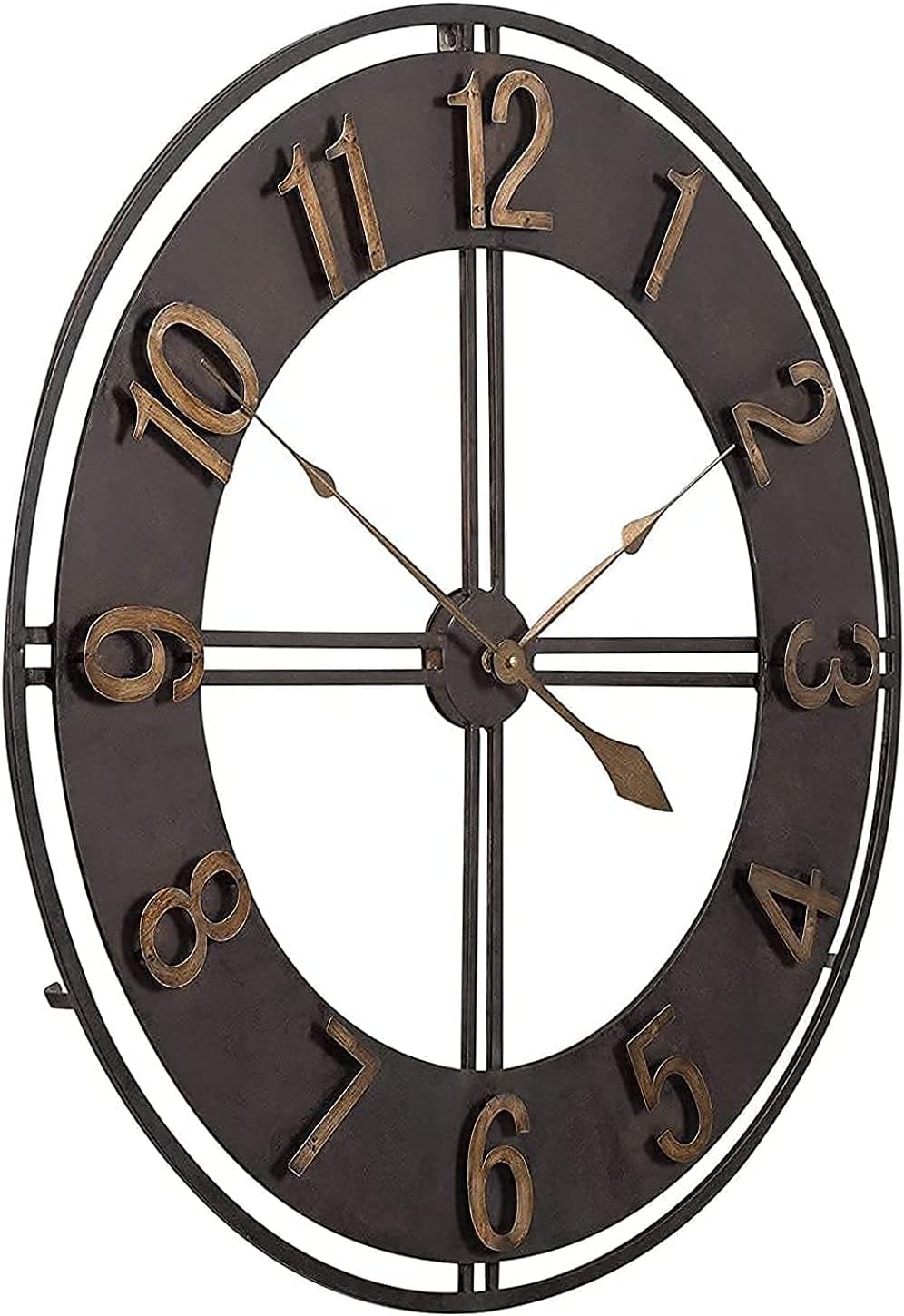 SBTXHJWCGLD 60cm Large Outdoor Garden Wall Clock,Garden Clock Open Face Metal Waterproof Outdoor Clock Indoor Outdoor for Living Room Modern Giant Open Face Metal Clock
