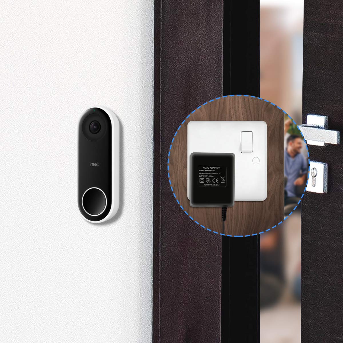 Power Supply for Nest Video Doorbell,LANMU Power Adapter Transformer