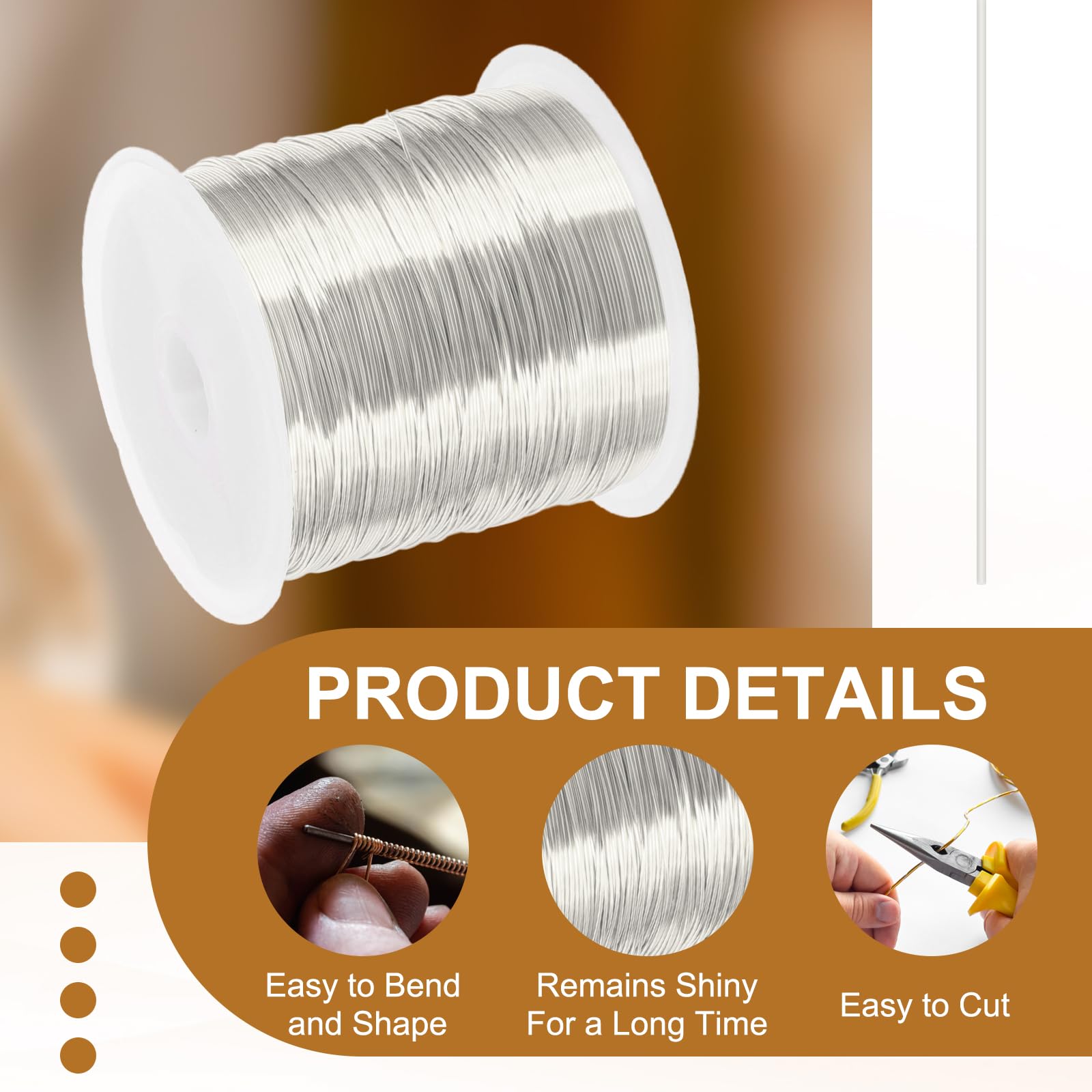 PATIKIL 26 Guage/ 0.4 mm 328 Feet Jewelry Craft Wire - Image 3