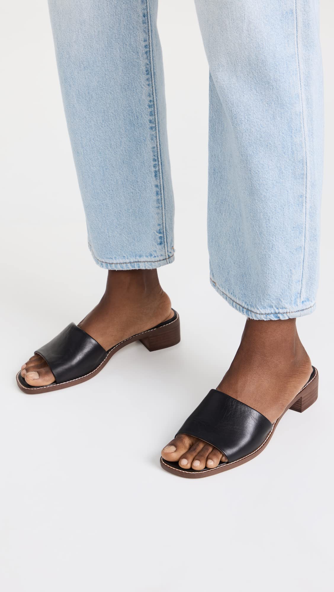 Madewell Women's The Cassady Mules, True Black, Mediu B2B