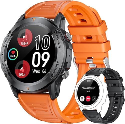 Reloj inteligente, rastreador de actividad física HD de 1.39 pulgadas, reloj deportivo al aire libre con monitor de frecuencia cardíacasueño, IP68
