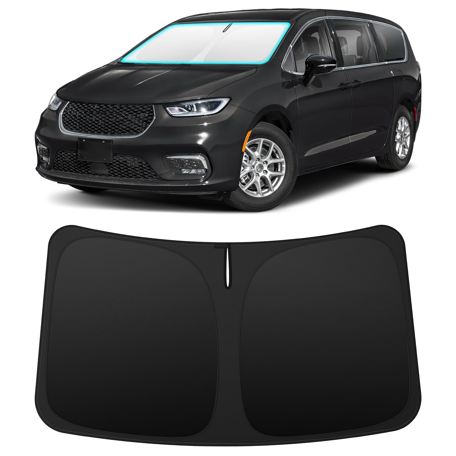 INSAUTO Custom Fit Windshield Sun Shade for Chrysler Pacifica 2017-2027