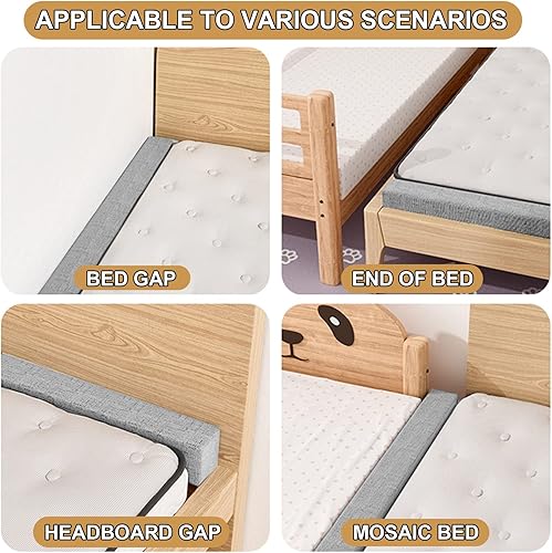 Miniatura 3 de ZZYK Relleno de espacio para mesita de noche para extensor de colchón rectangular de pared de esponja gruesa, almohada de cuña larga entre cabecera