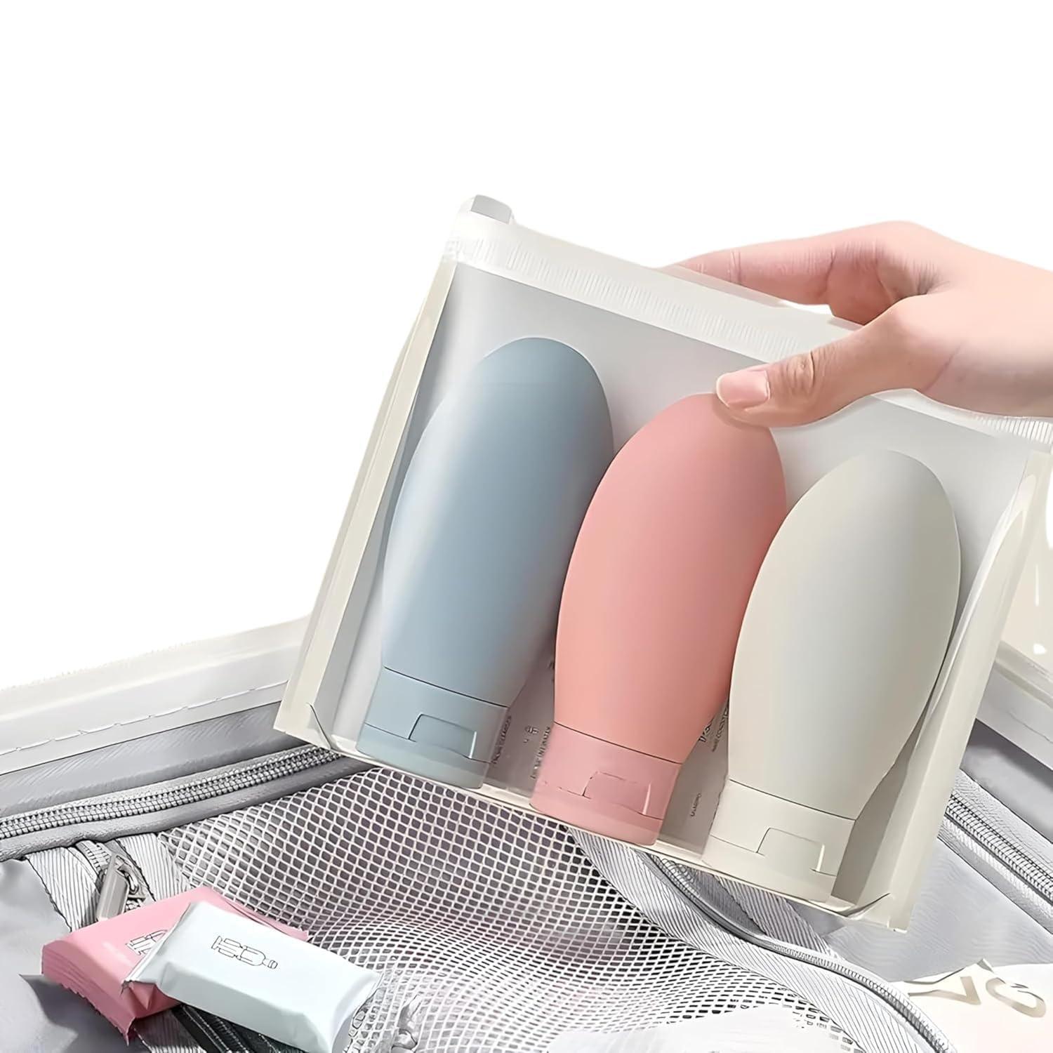 Zollyss Refillable Travel Bottles for Toiletries Plastic Container for Cream, Shampoo Hand Wash, Lotion Storage Bottle Travel Accessories Leak Proof (60 ML, Pack of 3)-image-33