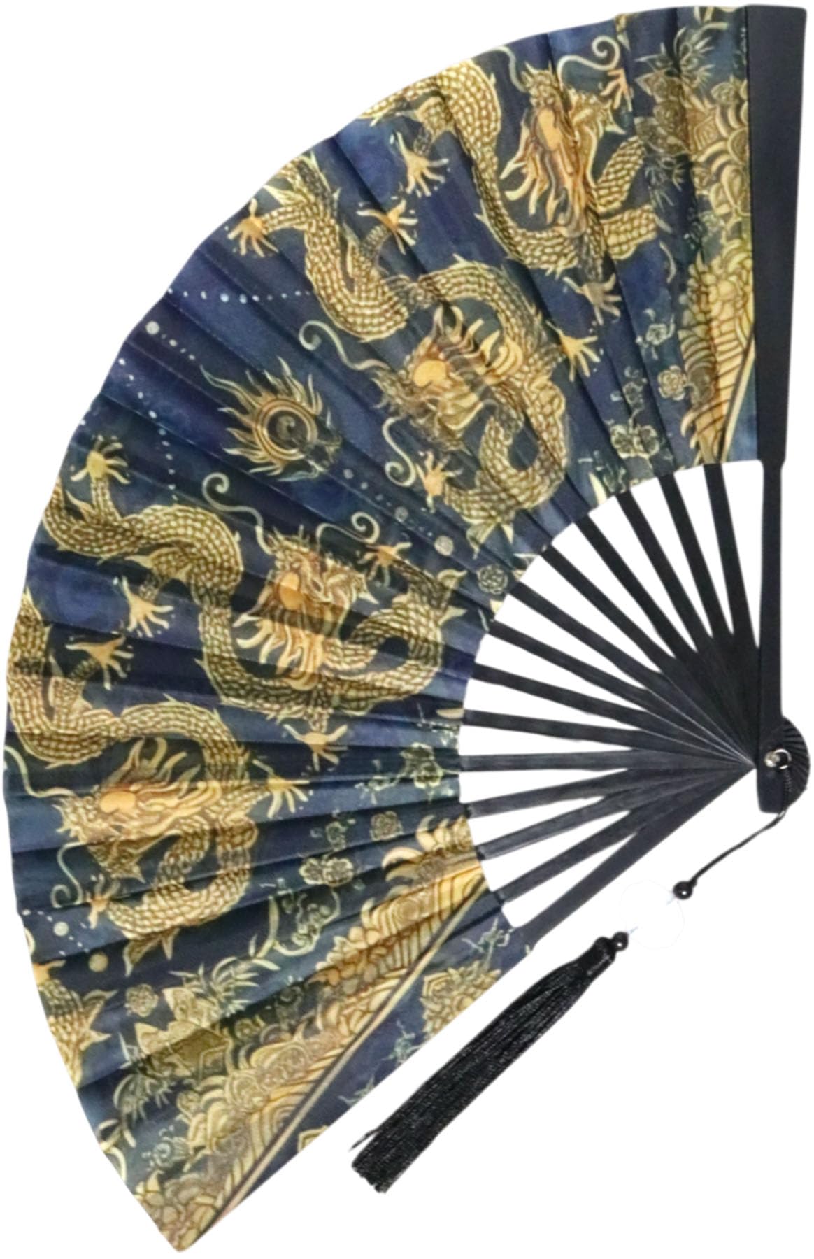 Dragon Tiger Sensu Folding Fan 9.4in Large Festival Feng Shui Japanese