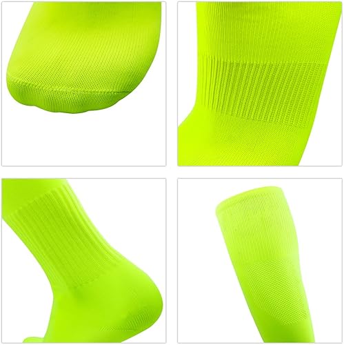 Miniatura 5 de Three street Calcetines de béisbol, unisex hasta la rodilla sólida tubo deportivo de compresión softball fútbol fútbol equipo calcetines 2-10 pares