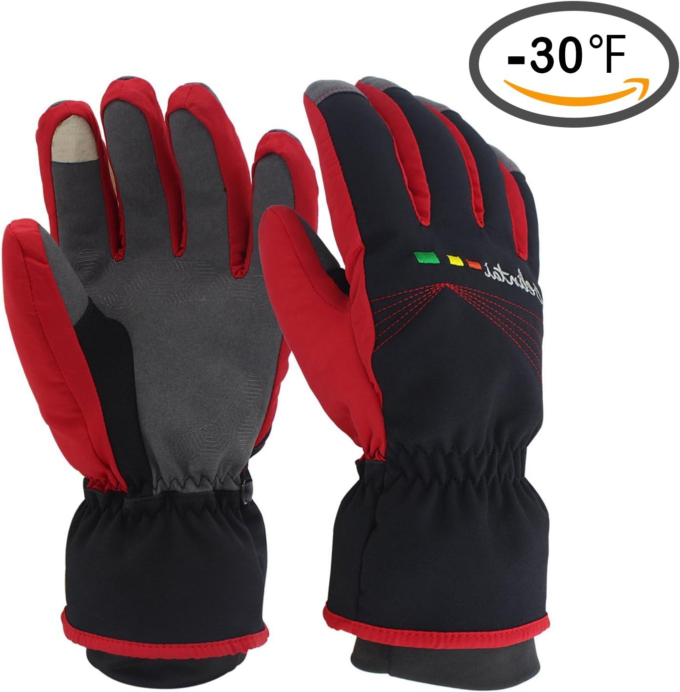 MCYS Gelintai Men’s Women’s Skiing Gloves - Waterproof Windproof Winter Gloves, Thermal Warm Gloves, Touchscreen Snow Snowboarding Snowmobile Gloves