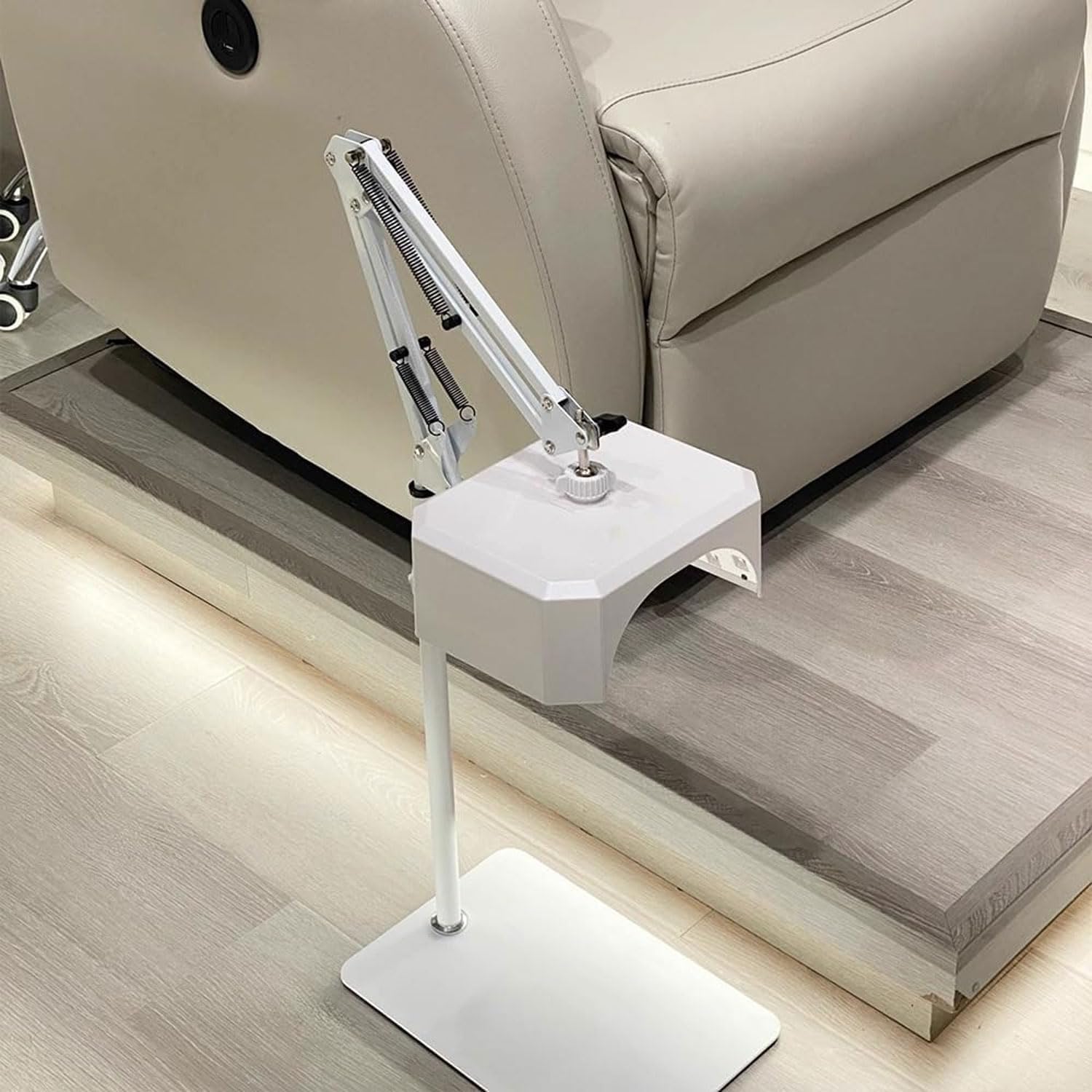 Nail Dryer Lamp for Foot, 24W Pedicure Manicure Lamp, UV LED Nail Lamp with Smart Sensor, Adjustable Direction, Wireless Nail Gel Polish Curing Light, Phototherapy Floor Lamp, for Fingernail, Toenail