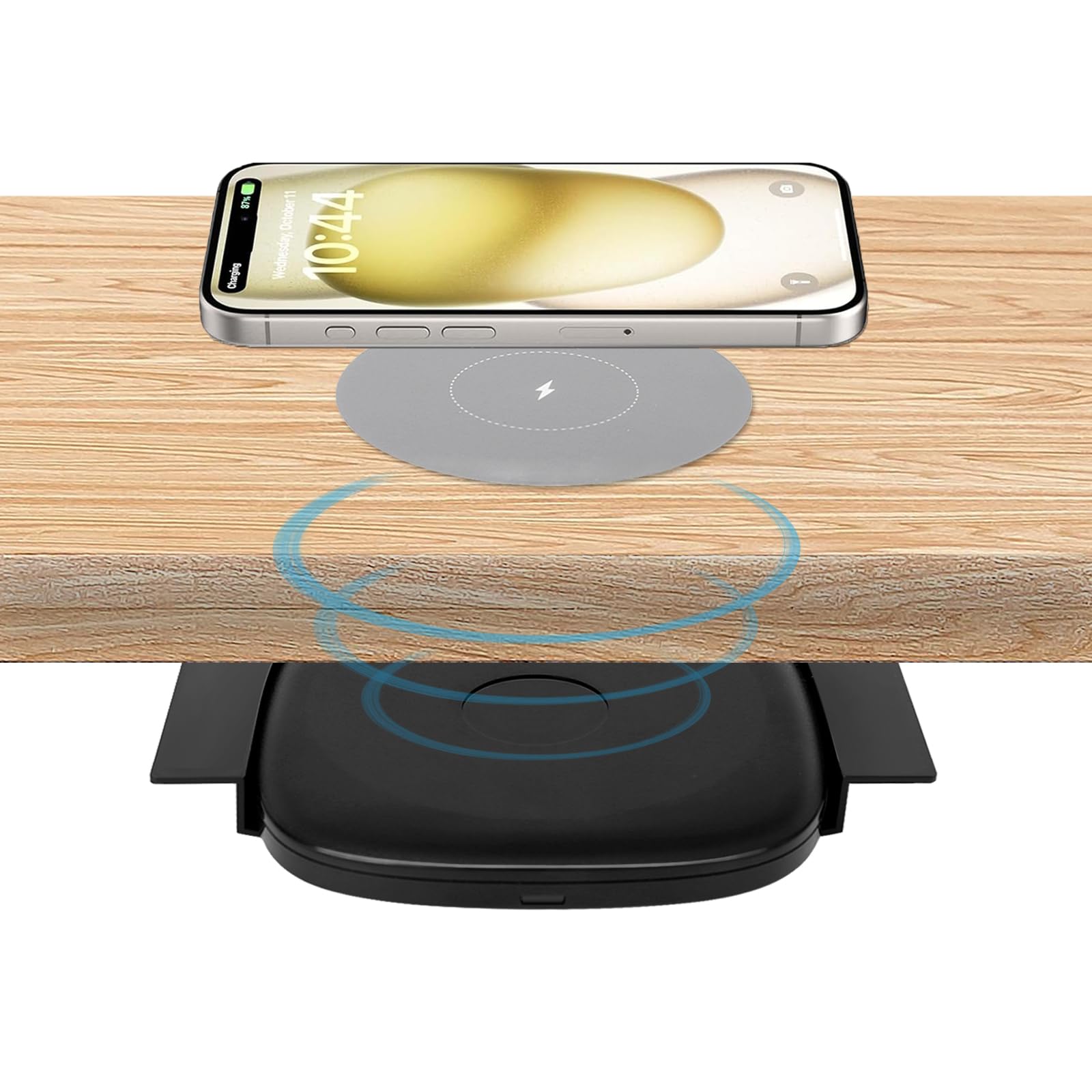 Invisible Wireless Charger Near 50mm Under Desk Wireless Charger - Main Image