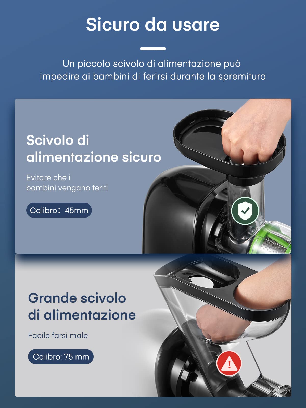 Housnat Estrattore Frutta e Verdura, Estrattore di Succo a Freddo con Motore Silenzioso e Funzione Inversa che Evita Blocchi, Facile da Pulire con un Pennello con Ricettario