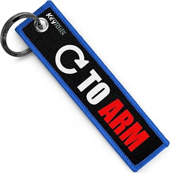 Keychains, Premium Quality Key Tag for Motorcycle, Car, Scooter, ATV, UTV [Turn to Arm]