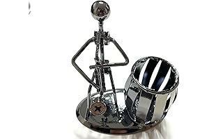 Handmade Musician Desk Organizer for Office: Unique Guitar Pen Holder