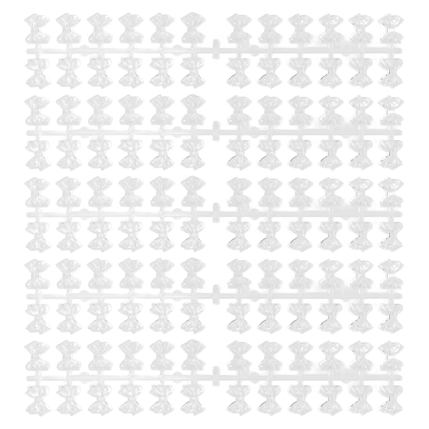 120pcs Portable Plastic Nail Color Display Board with 120 Practice Tips, Elegant Bow Design for Manicure Training and Female Manicure Tool