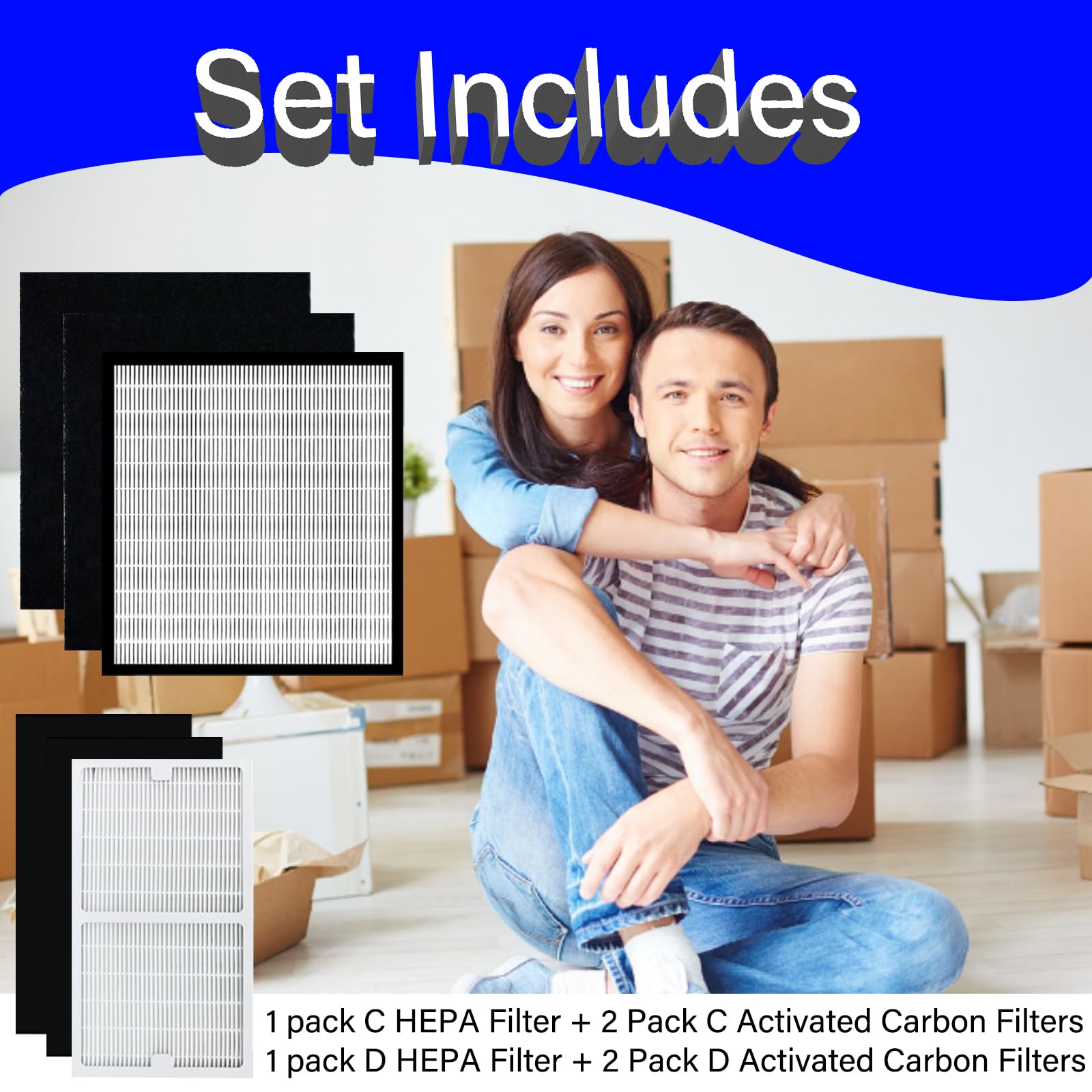 IDYLIS C & D Replacement Hepa Filters (with Carbon Filters - Foto 12