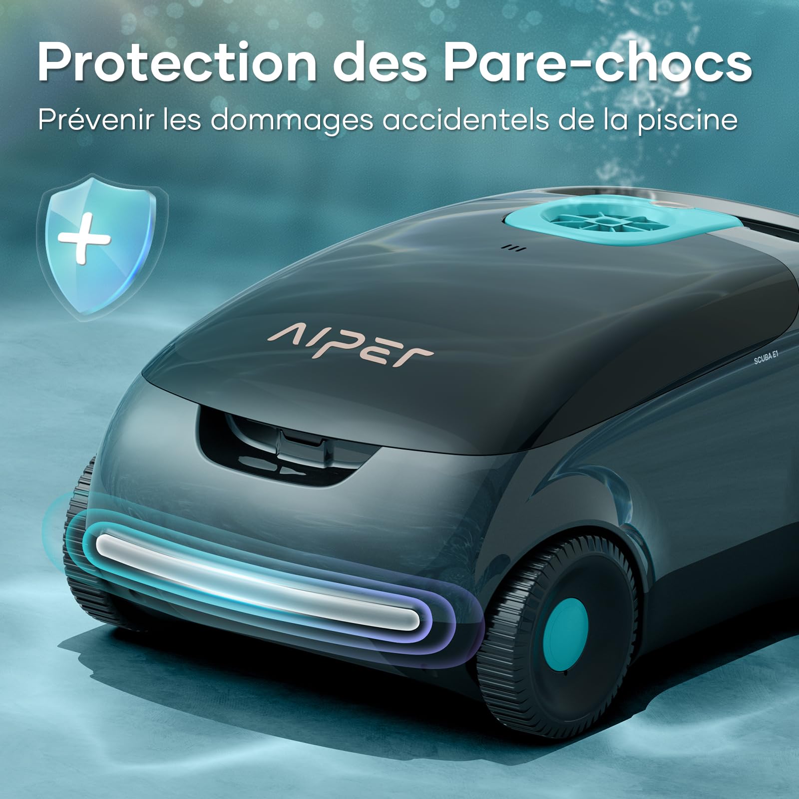 AIPER Robot de Piscine sans Fil, Nettoyeur Automatique de Piscine avec Filtration avancée des Particules, 100 à 130 Minutes d'autonomie, Technologie de stationnement Automatique, idéal pour Les
