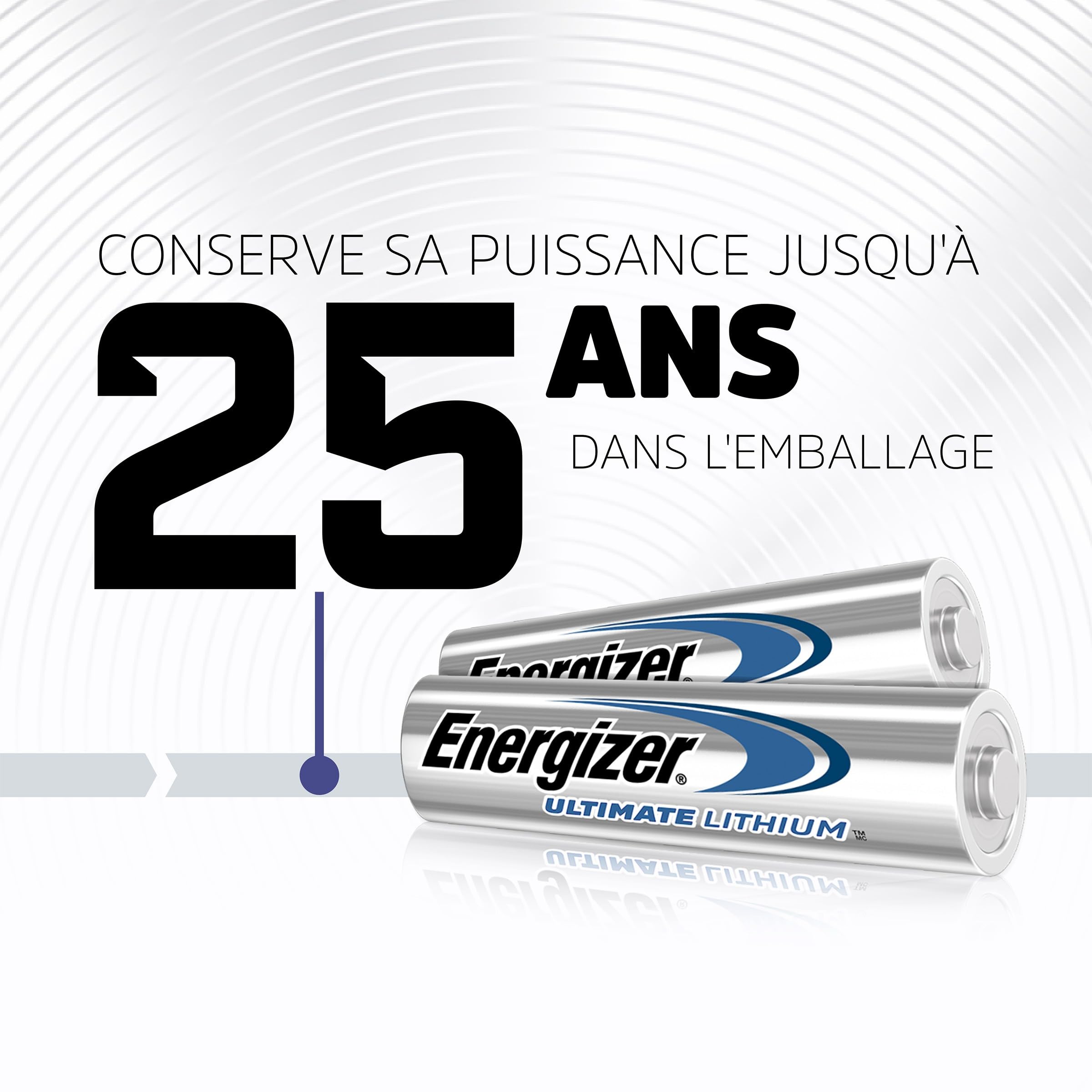 Energizer Ultimate Lithium Piles AA Lot de 4 - Longue Durée pour Appareils à Haute Consommation