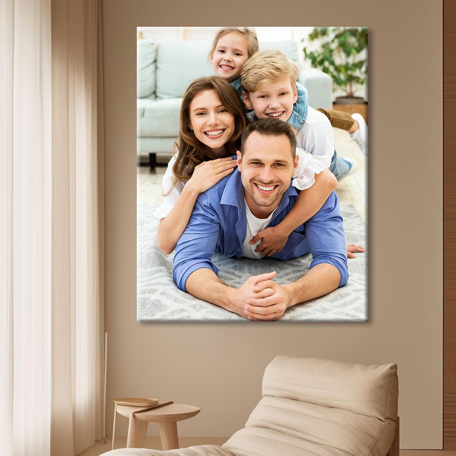 LANZOL Impression sur toile personnalisée 60 x 40 cm art mural décoration maison