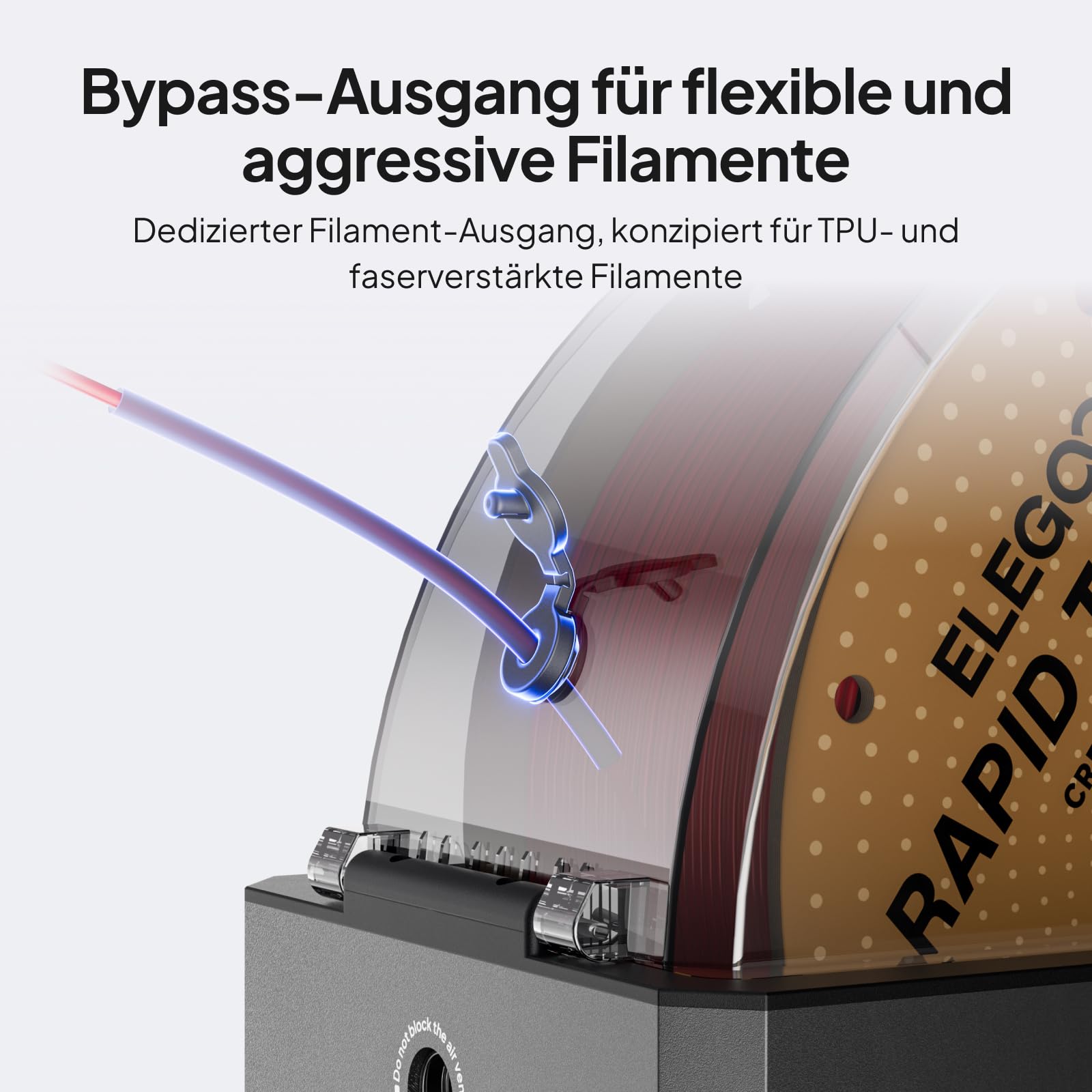Elegoo H1 HT Filament-Trockner,85 °C Hochtemperaturtrocknung,Rotierende Spule für gleichmäßiges Trocknen,Automatische Feuchtigkeitsentlüftung,für PLA, PETG, TPU, ABS und ASA