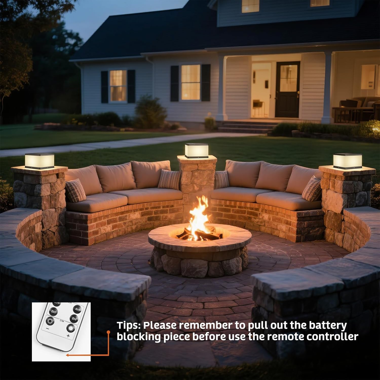 Solar Pillar Light Outdoor 9.84" Modern Post Light Dusk to Dawn IP54 Waterproof Solar Column Cap Lights 3000K Luxry LED Landscape Lighting Lamp for Patio Driveway Garden Decoration