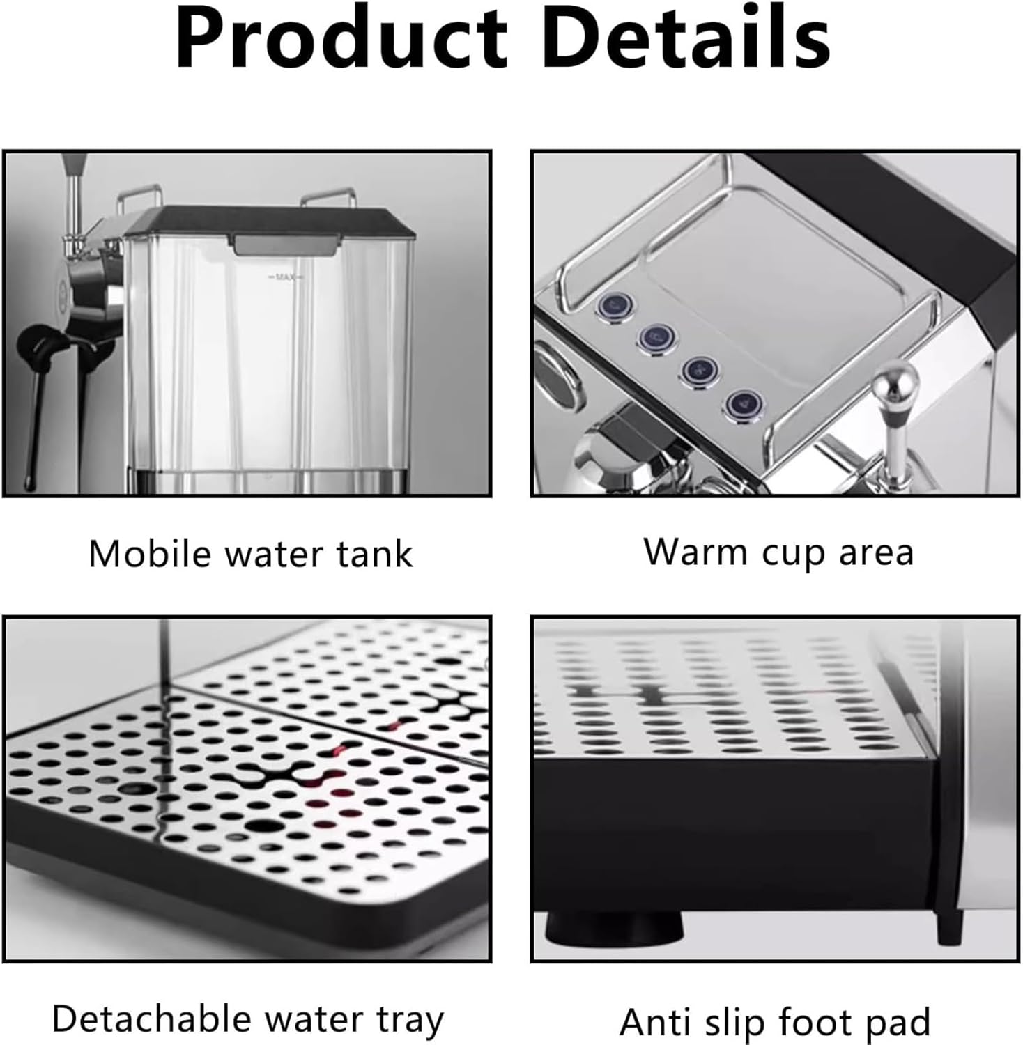 Hlixzoy Semi-Automatic Coffee Machine, Commercial Steam Milk Frother, Home Small Office Frother, Suitable for Cappuccino, Latte,A 6 71+YmTw +YL. AC SL1500