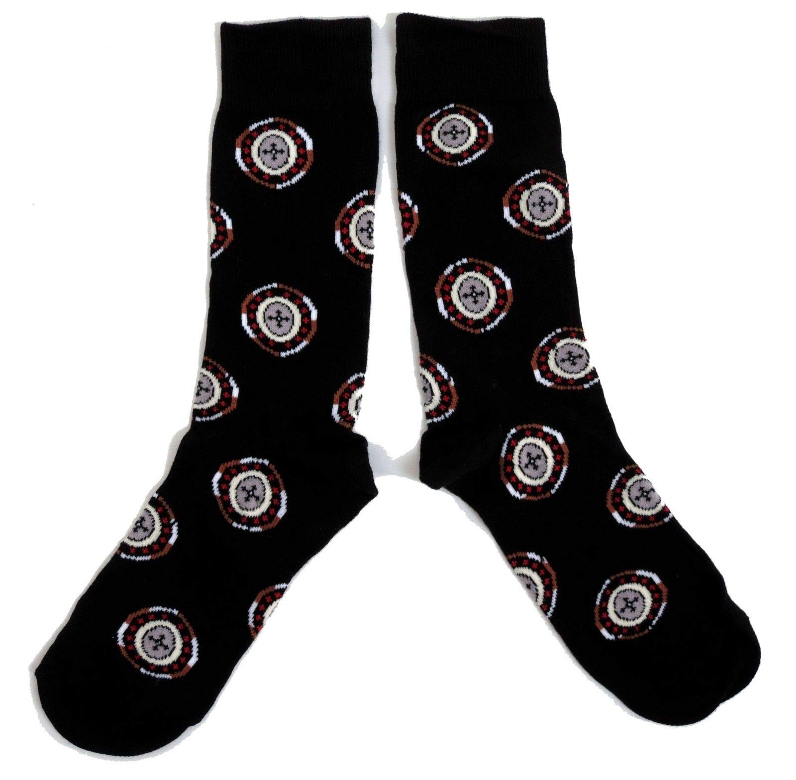 Mens Gambler Lucky Roulette Wheel Casino Socks UK 6-11 / Eur 39-45 / USA 7-12