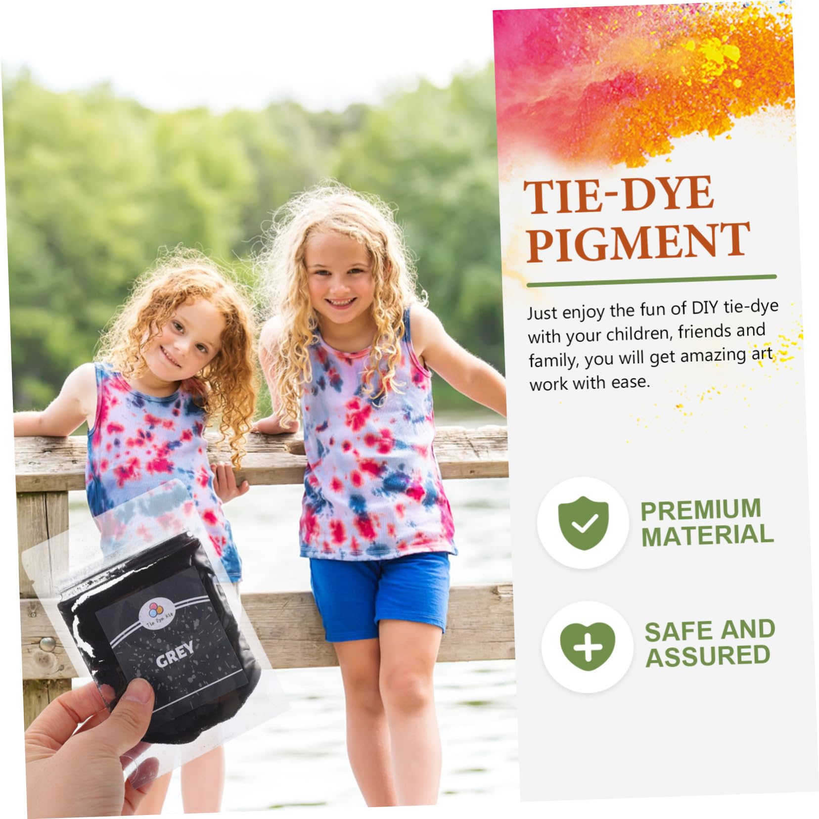 STOBOK 2stücke Farben Tie Dye Pulver Für Kreative Stoffgestaltung Zubehör Für DIY-projekte Und Erwachsene Für Färbeaktionen Partys Und Halloween