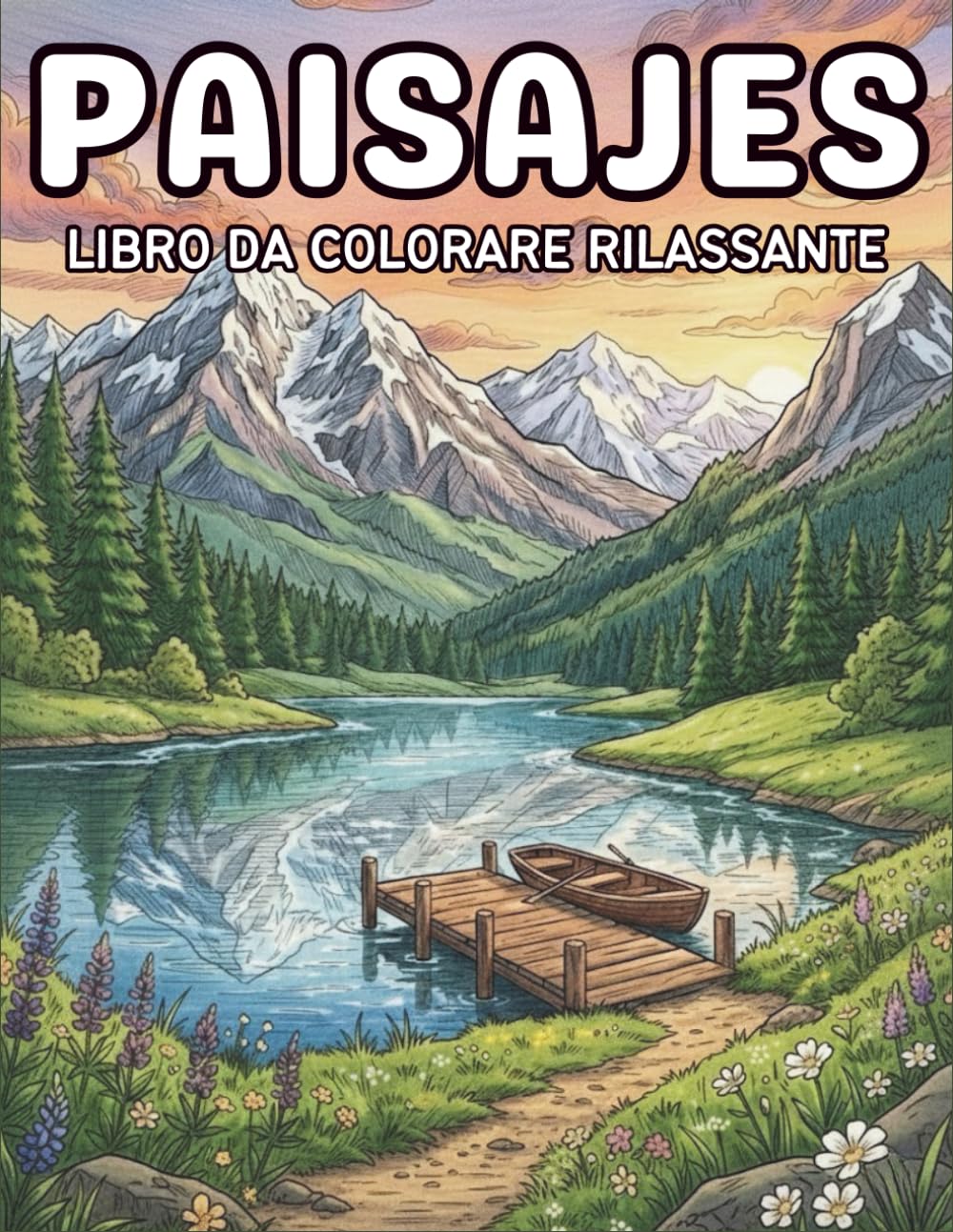 Paisages Libro Para Colorear Relajante: 50 Paisajes Relajantes para Reducir el Estrés y Encontrar la Calma