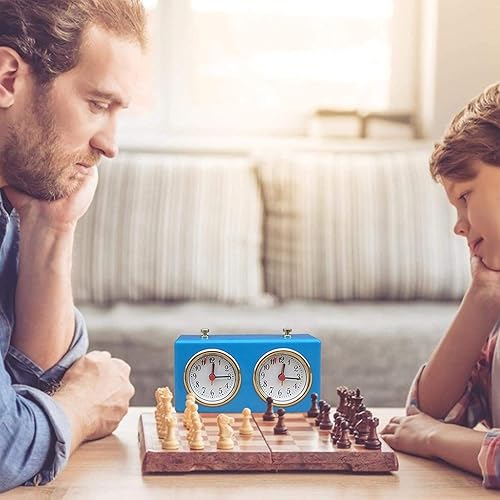 Miniatura 3 de Temporizador mecánico de ajedrez, reloj de ajedrez, temporizador de juego de ajedrez analógico, juego de cuenta regresiva