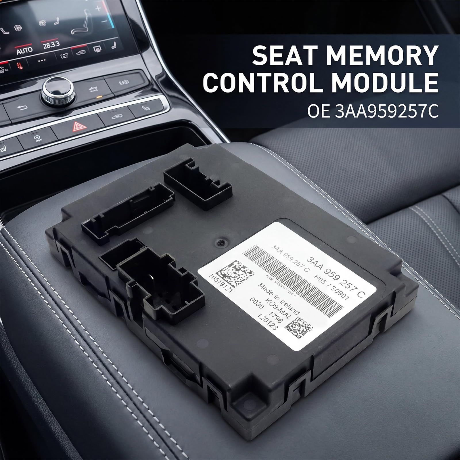 Unidad de control lumbar de masaje de fácil instalación 3AA959257C, módulo de control para 3G Facelift, accesorio automotriz, unidad de control lumbar de masaje, módulo de control de repuesto