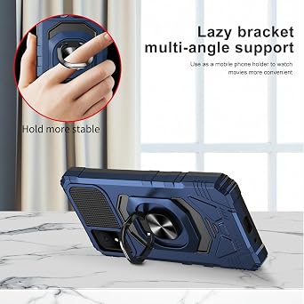 TJS Compatible for TCL K11 T432W Phone Case (Blue)