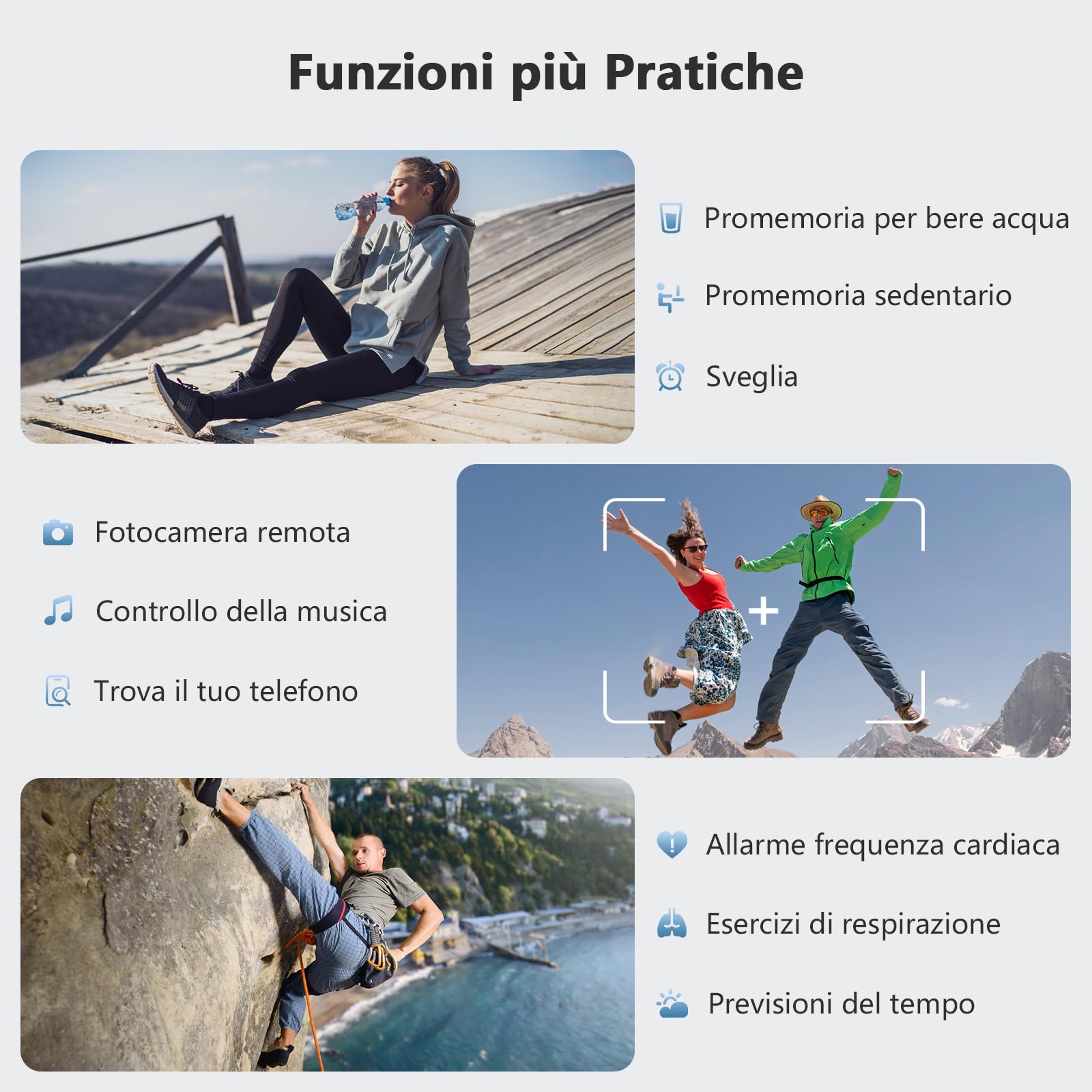 IOWODO Smartwatch Uomo, 1.45" Militari Orologio Intelligente con Torcia Bussola, Batteria 960mAh, IP68 Impermeabile, Orologio Fitness con Chiamate Bluetooth, Cardiofrequenzimetro Sonno, Android iOS