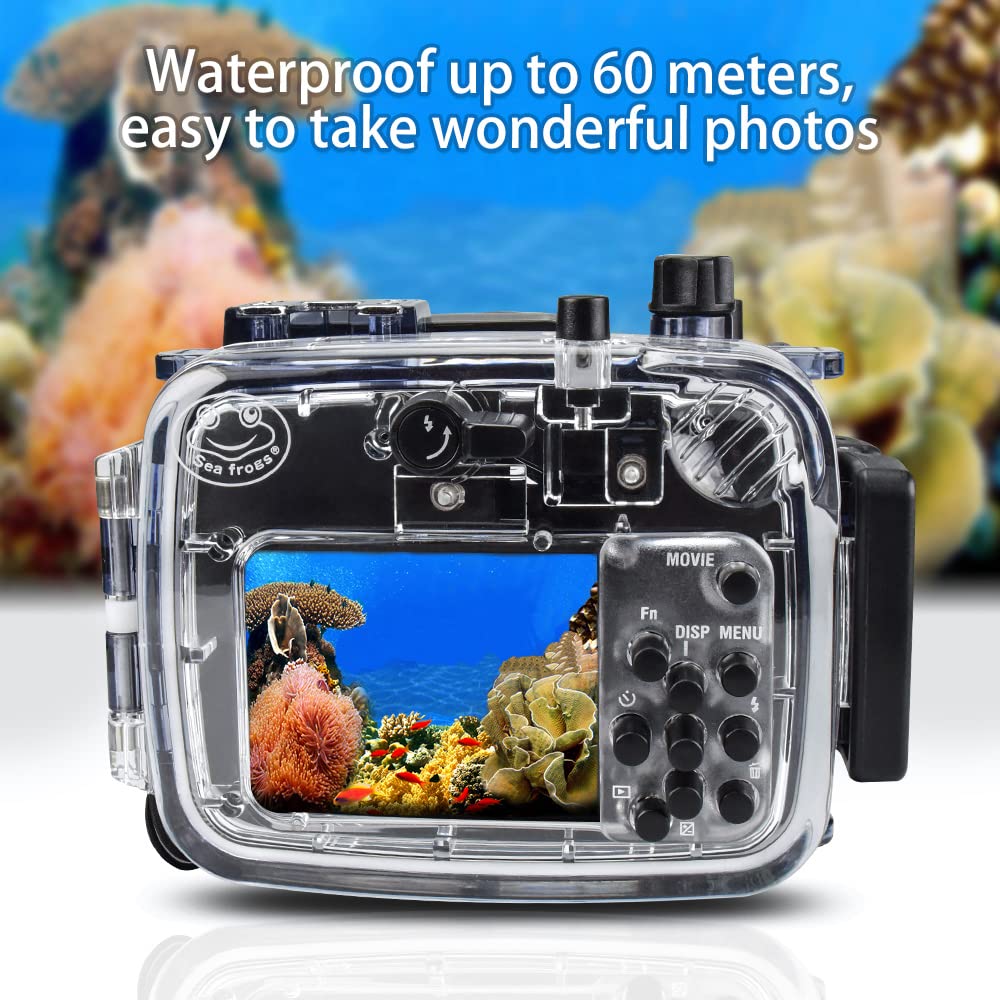 Sea Frogs Custodia fotocamera subacquea compatibile con Sony RX100 VII 132 Feet/ 40 metri Custodia impermeabile qualità impermeabile: IPX8