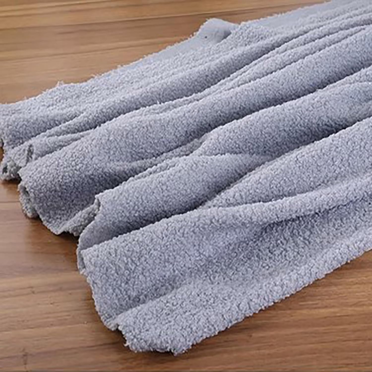 Shaggy Sherpa Fleece Fabric 50cm*160cm Soft Solid Faux Fur Lining Fabric for DIY Dwarf Cosplay Costume Apparel Rug Sewing DIY Crafts(12 Blue Gray)