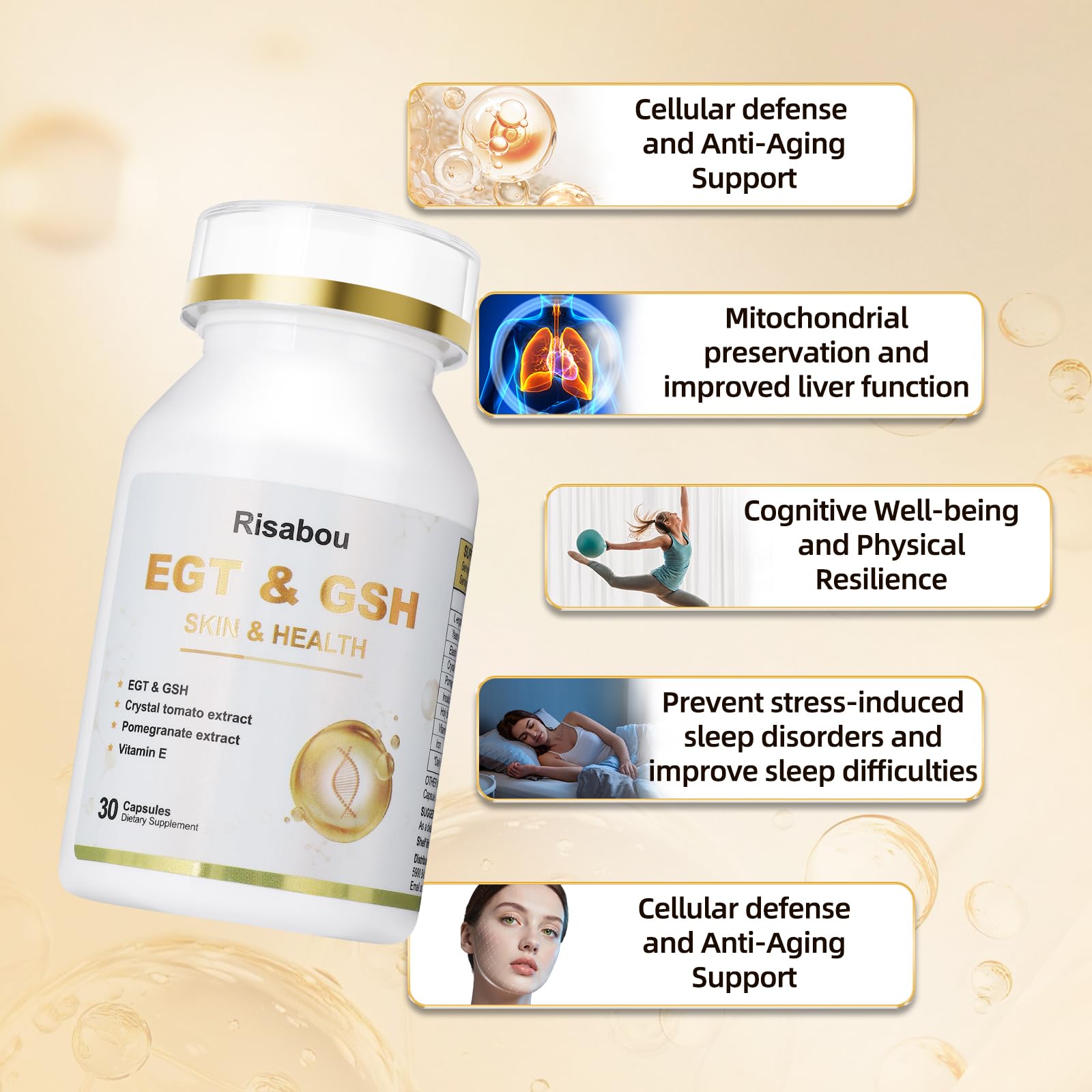 L-Ergothioneine, Crystal White Tomato, Iron Skin Care Supplement for Women — Amazon image 4