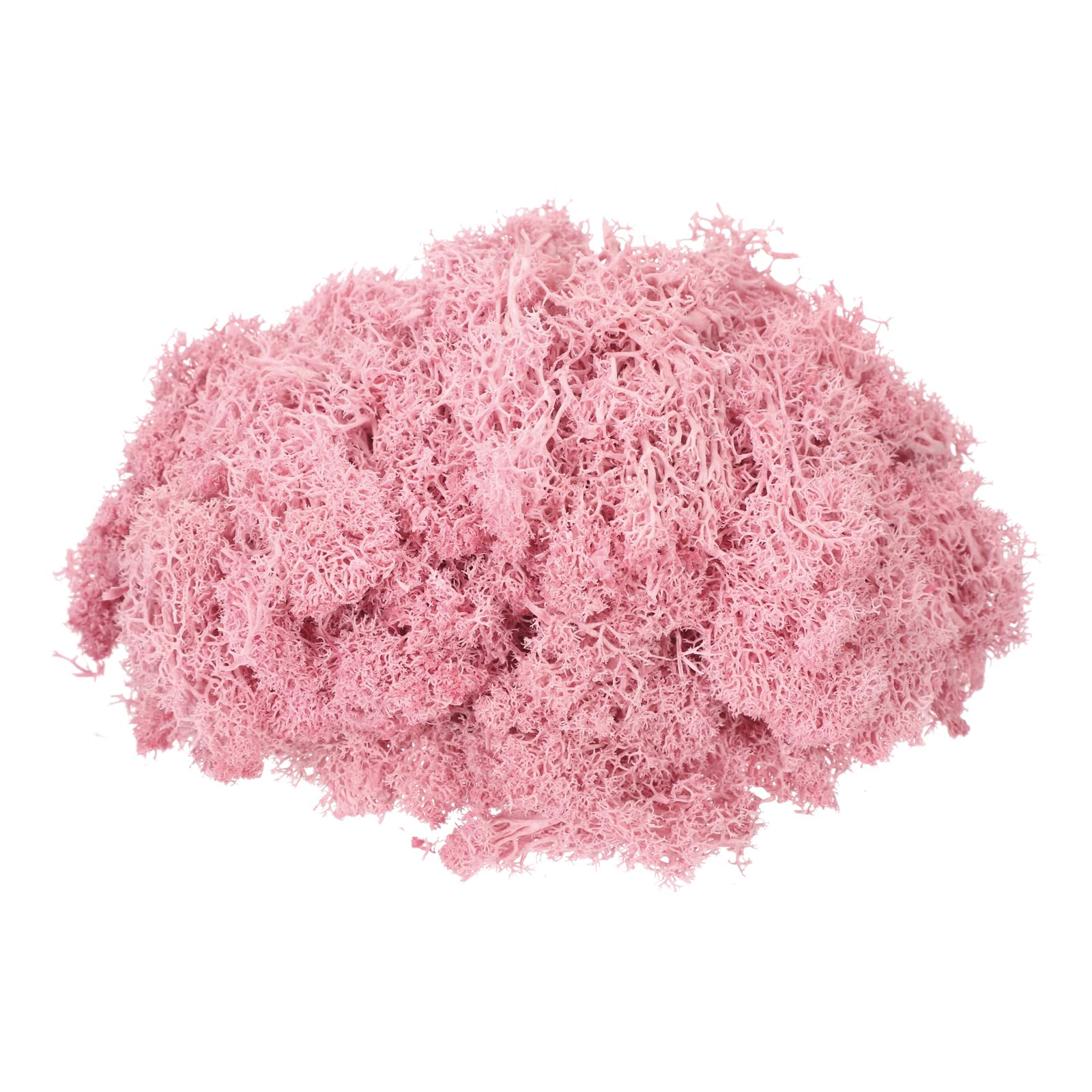 sourcing map 11.3oz Preserved Reindeer Moss, Pink Fake Moss