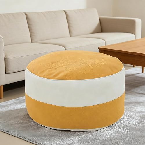 Miniatura 11 de Louis Donné Puf cuadrado sin relleno de 45 x 45 pulgadas, reposapiés para almacenamiento, lavable, pequeño, tela de algodón y lino, decoración para